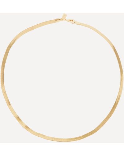 Crystal Haze Jewelry 18ct Gold-plated Medusa Flat Snake Chain Necklace - Natural