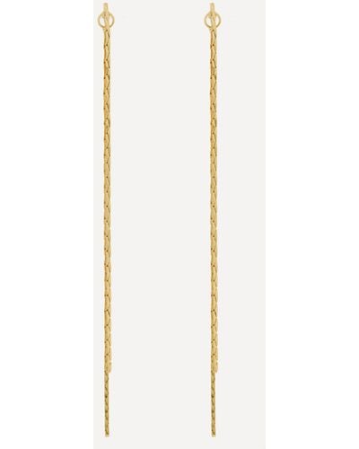 Anissa Kermiche Gold-plated Two Line Tassel Drop Earrings One - White