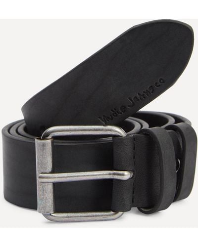 Nudie Jeans Mens Pedersson Leather Belt - Black
