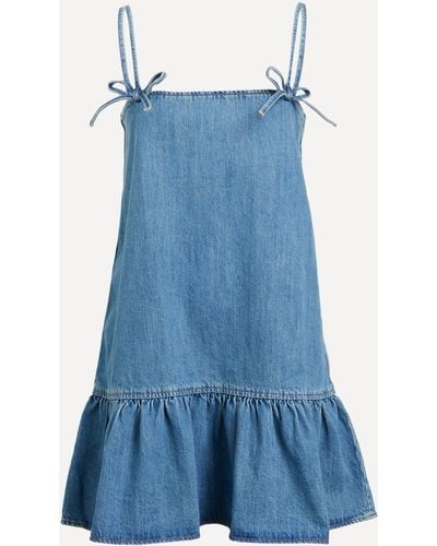 Ganni Women's Tint Denim Mini Dress 10 - Blue