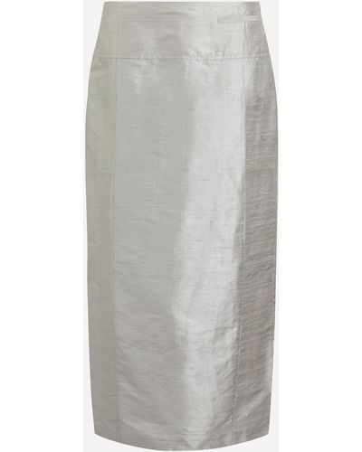 Paloma Wool Women's Amara Silk Skirt 12 - Grey