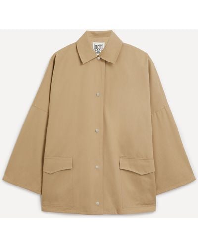 Totême Women's Cotton Twill Overshirt Jacket Xl - Natural