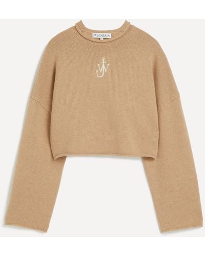 JW Anderson Women's Cropped Anchor Sweater L - Natural