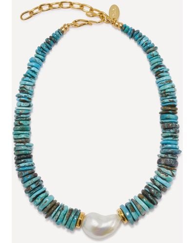 Lizzie Fortunato Gold-plated Brass Sky Stone Necklace - Multicolour