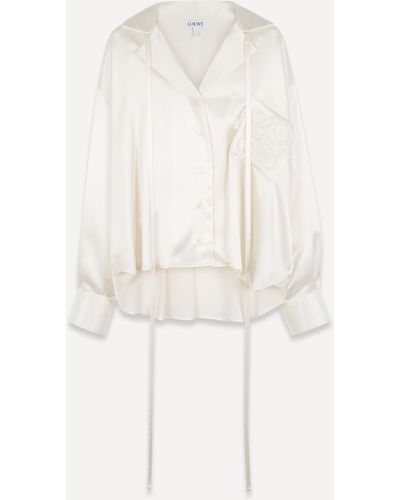 Loewe Anagram Satin Pyjama Blouse - Multicolour