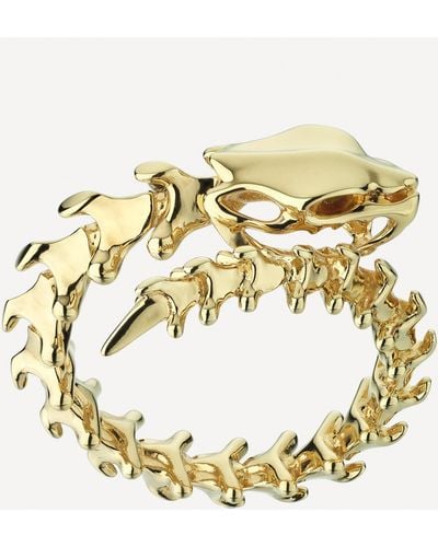 Shaun Leane Gold Plated Vermeil Silver Serpent's Trace Wrap Ring - Metallic