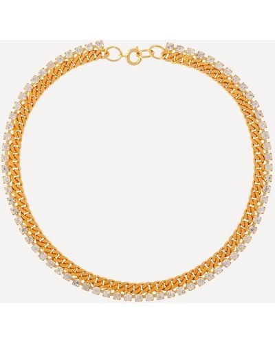 Susan Caplan Gold-plated 1990s Crystal Chain Collar Necklace One - Metallic