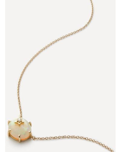 Andrea Fohrman 14ct Gold Mini Galaxy Opal Pendant Necklace One Size - Natural