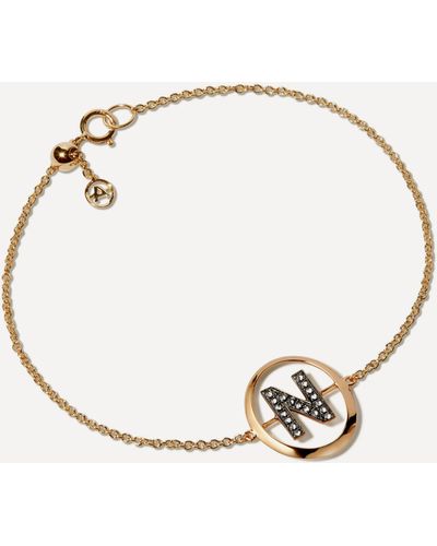 Annoushka 18ct Gold N Initial Bracelet One - Metallic