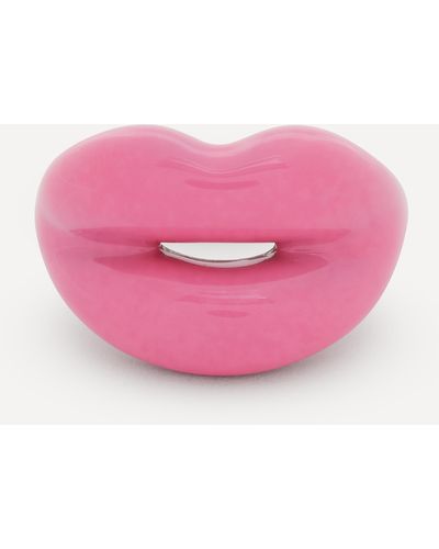 Solange Azagury-Partridge Bubble Gum Pink Hotlips Ring