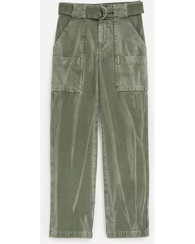 JW Anderson Women's Wide Leg Cargo Pants - Green