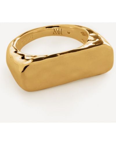 Monica Vinader 18ct Gold-plated Vermeil Silver Havana Signet Ring - Metallic