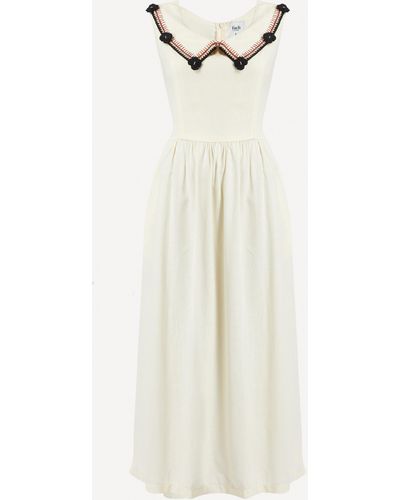 TACH Dora Linen Dress - White