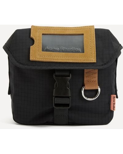 Acne Studios Mens Mini Messenger Crossbody Bag One Size - Black