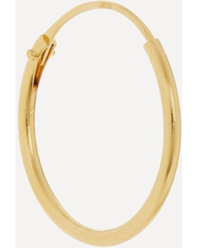 Anna + Nina Gold-plated Medium Plain Ring Single Hoop Earring - Metallic