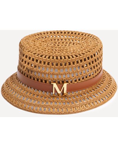 Max Mara Woven Logo Bucket Hat - Brown