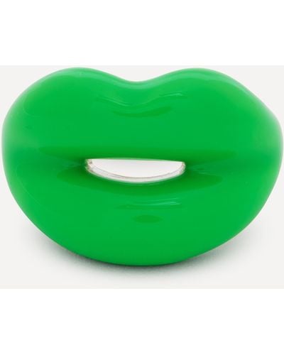 Solange Azagury-Partridge Neon Green Hotlips Ring