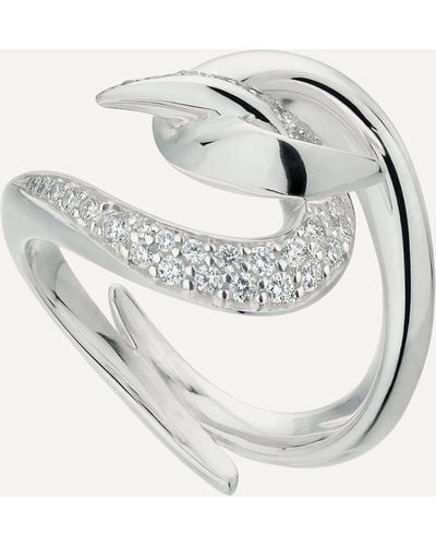 Shaun Leane Silver Hook Diamond Ring - Metallic