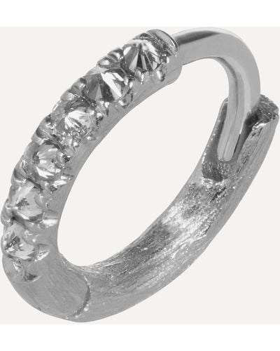 Annoushka 18ct White Gold Dusty Diamonds Hoop Earring One - Metallic