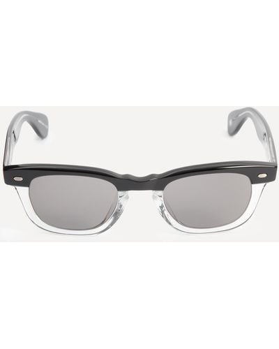 Garrett Leight Mens Lo B Yin Yang Square Sunglasses One Size - White