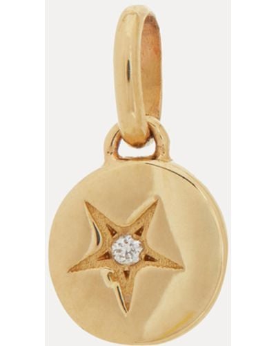 Liberty 9ct Gold Handmade Ianthe Star Diamond Pendant - White