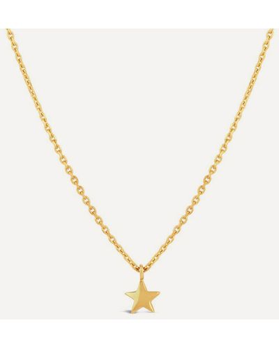 Dinny Hall Gold Plated Vermeil Silver Bijou Mini Star Pendant Necklace One - Metallic