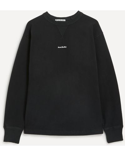Acne Studios Mens Logo Sweatshirt - Black