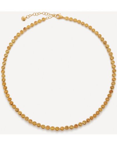 Monica Vinader X Kate Young 18ct Gold-plated Vermeil Silver Gemstone Tennis Necklace - Metallic