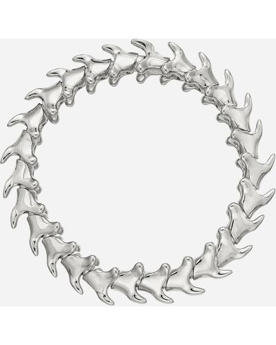 Shaun Leane Silver Serpents Trace Wide Bracelet - Metallic