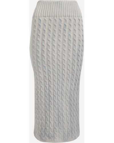 Paloma Wool Women's Droppo Braided Knit Tube Skirt - Grey