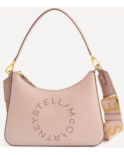 Stella McCartney Women's Stella Logo Mini Faux Leather Hobo Bag One Size - Pink