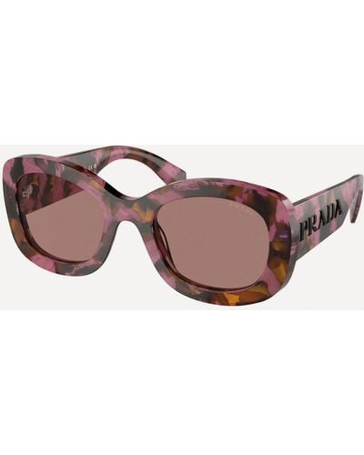 Prada Women's Oversized Oval Sunglasses One Size - Pink