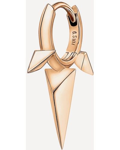 Maria Tash 14ct Rose Gold 6.5mm Faceted Triple Spike Hoop Earring - Natural