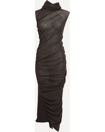 Issey Miyake Women's Ambiguous Sleeveless Midi Dress 2 - Brown