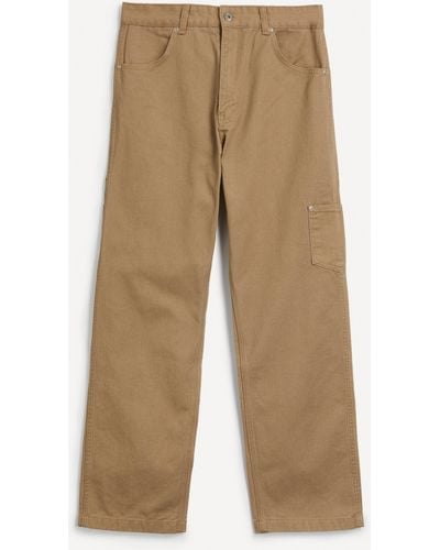 FRIZMWORKS Mens Twill Work Tool Trousers - Natural
