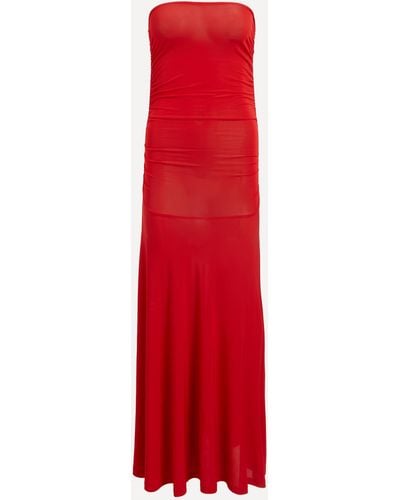 Paloma Wool Women's Moebius Sheer Skirt Or Dress L - Red