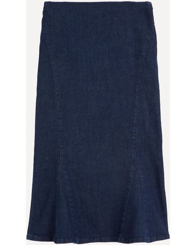 Paloma Wool Women's Emmanuel Flared Denim Maxi-skirt 8 - Blue