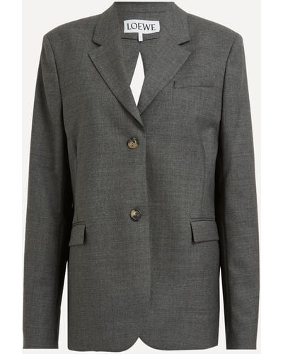 Loewe Women's Tailored Wool Jacket 6 - Grey