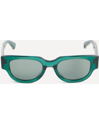 Bottega Veneta Women's Square Acetate Injection Sunglasses One Size - Green