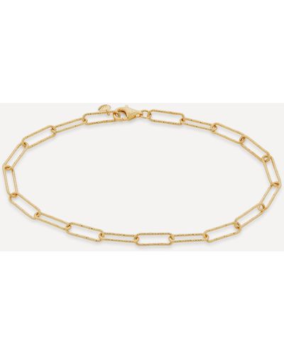 Monica Vinader Gold Plated Vermeil Silver Alta Textured Chain Bracelet - Natural