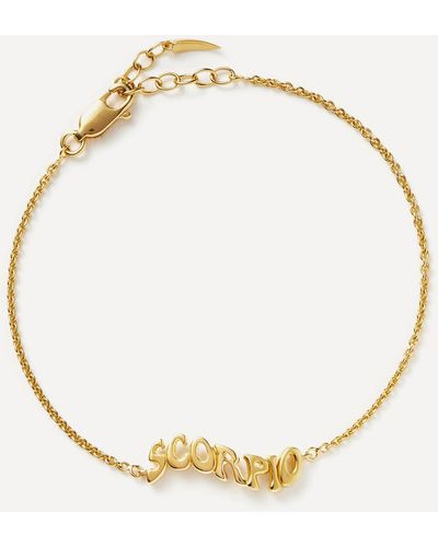 Missoma 18ct Gold-plated Vermeil Silver Scorpio Zodiac Pendant Bracelet - Metallic