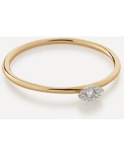 Monica Vinader 14ct Gold Diamond Marquise Stacking Ring - Metallic