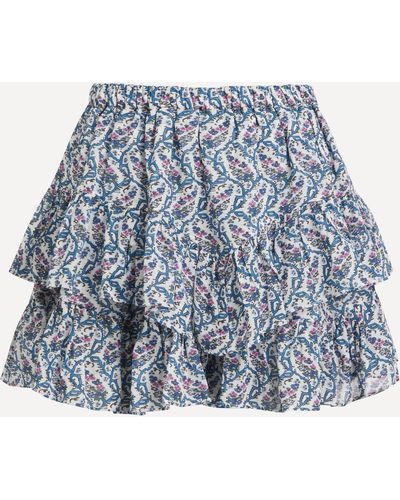 Isabel Marant Women's Jocadia Cotton Paisley Shorts 10 - Blue