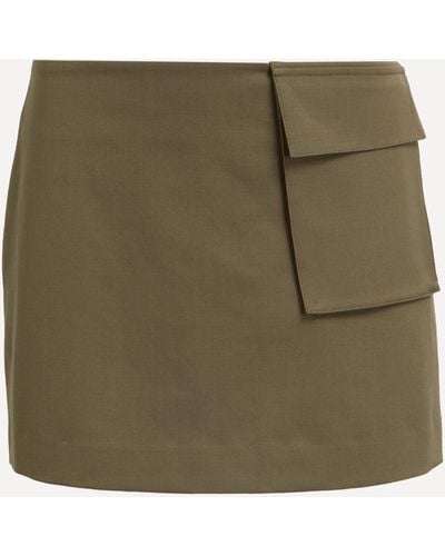 St. Agni Women's Utilitarian Pocket Mini-skirt - Green