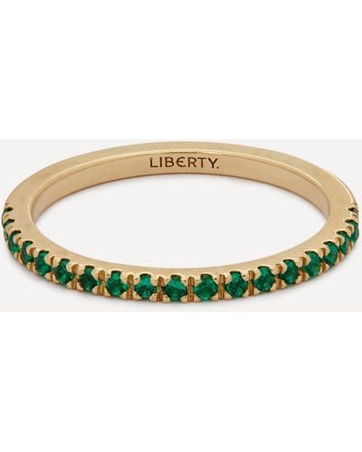 Liberty 9ct Gold Tsavorite Rainbow Ring 53 - Metallic