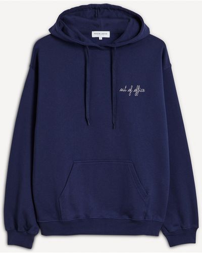Maison Labiche Mens Out Of Office Hoodie - Blue