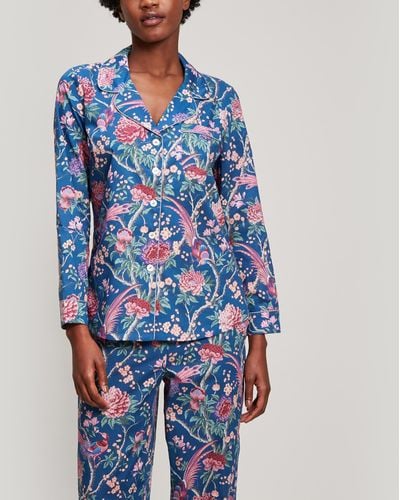 Liberty Women's Elysian Paradise Tana Lawn� Cotton Pyjama Set - Blue