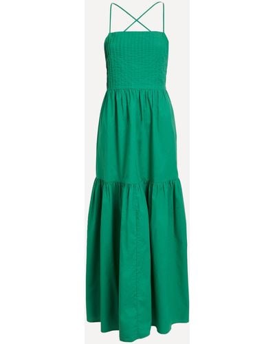 Posse Women's Alexis Pleat Maxi Dress - Green