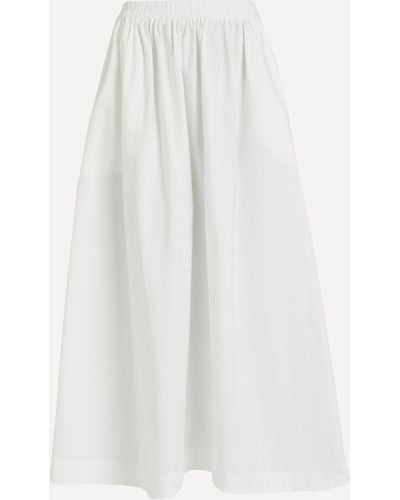 ALIGNE Women's Natalie Midaxi Cotton Poplin Skirt 8 - White
