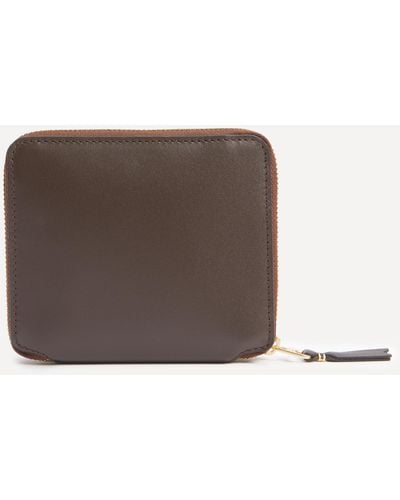 Comme des Garçons Mens Classic Full Zip Leather Wallet One Size - Brown